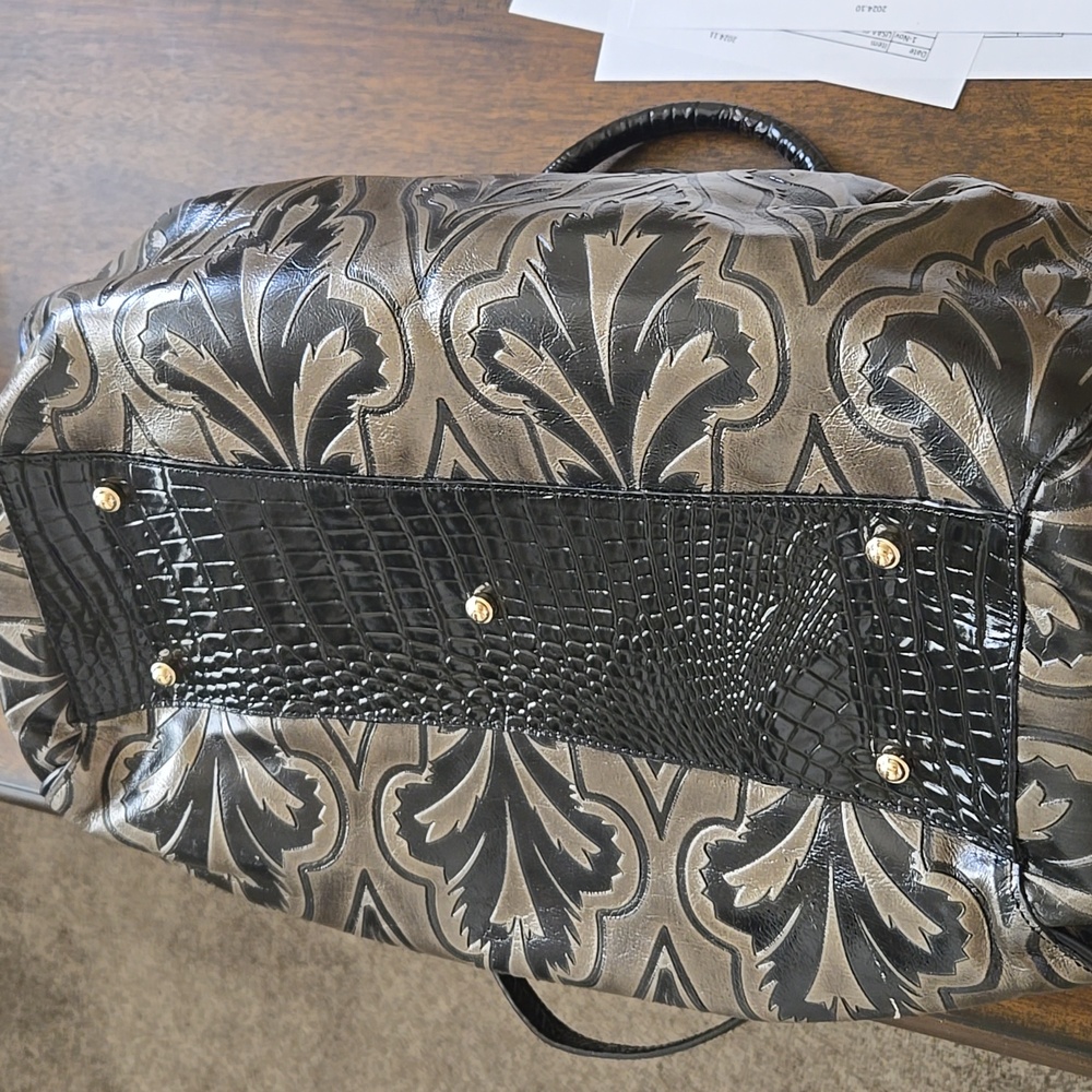 BRAHMIN large tote black/grey - Picture 7 of 9